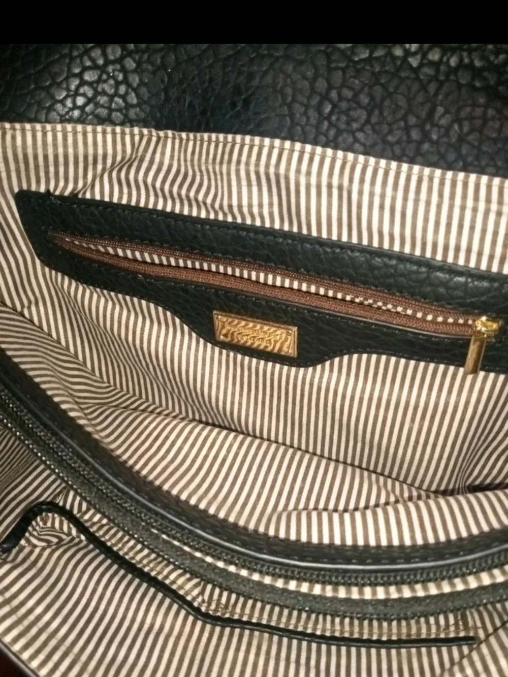 Michael Kors Black Pebbled Leather Crossbody Bag with Gold Hardware